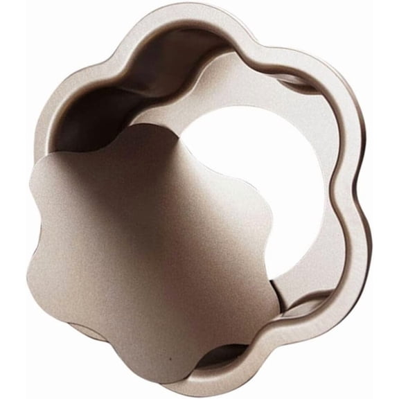 ABPETE  Cake Molds for Baking, Nonstick Baking Molds with Removable Bottom, Flower Shape Cake Pan for Cheesecake, Tartlet & Bread Pudding, Oven Safe Decorative Baking Pan(22X22X7CM)