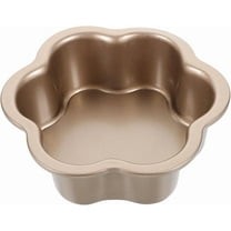 ABPETE  Cake Molds for Baking, Nonstick Baking Molds with Removable Bottom, Flower Shape Cake Pan for Cheesecake, Tartlet & Bread Pudding, Oven Safe Decorative Baking Pan(17X17X6CM)