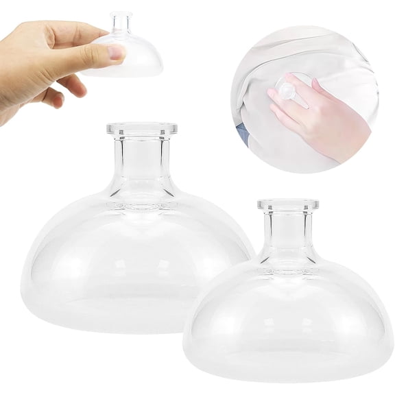 ABPETE  Chest Percussion Cup 2Pcs Mucus Removal Device Professional Palm Sputum Remover, 2.5Inch, 3Inch