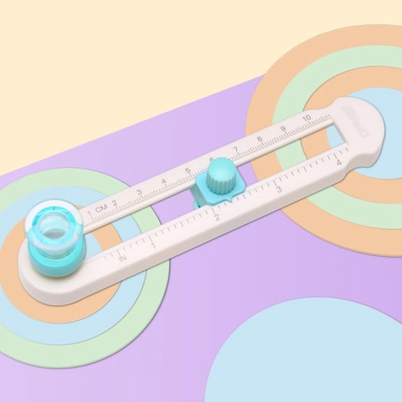 ABPETE Circle Cutter,Mini Circle Cutters for Crafts, Adjustable Any Size 2-20CM DIY Circular Paper Cutter Multi-Purpose, Circle Cutter Paper with Bottom Blade Guard, Easy Operation, Smooth Cutting