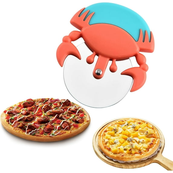 ABPETE Cute Roller Pizza Cutter Easy to Cut Pizza Easy to Clean Fun Cut Pizza Cutter Pizza Gift Cutter For left- and right-handed people