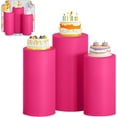 thumbnail image 1 of ABPETE Cylinder Covers Set of 3 Hot Pink Pedestal Cover Round Spandex Pedestal for Parties Plinth Covers Cylinder Cake Stand Cover Pink Cylinder Cover for Party Wedding Ceremony Decorations, 1 of 13