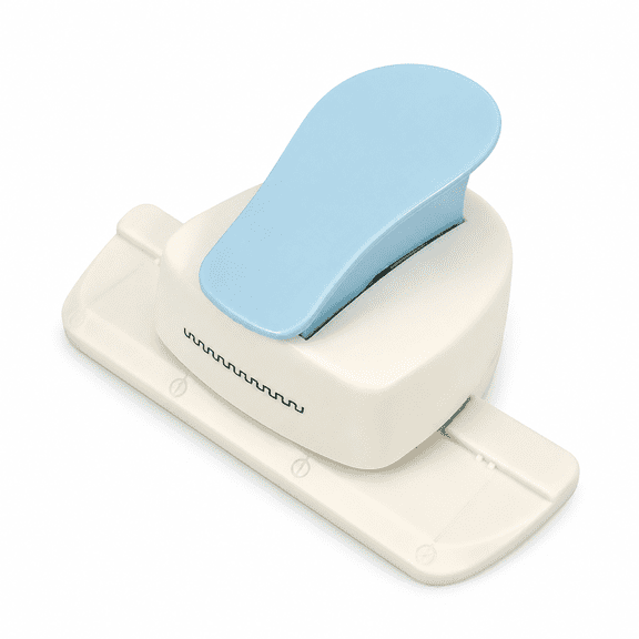 ABPETE Decorative Paper Border Punch,Embossing & Punch Press Tool for Greeting Cards, Party Invites, Envelopes & DIY Craft Projects(Light Blue)