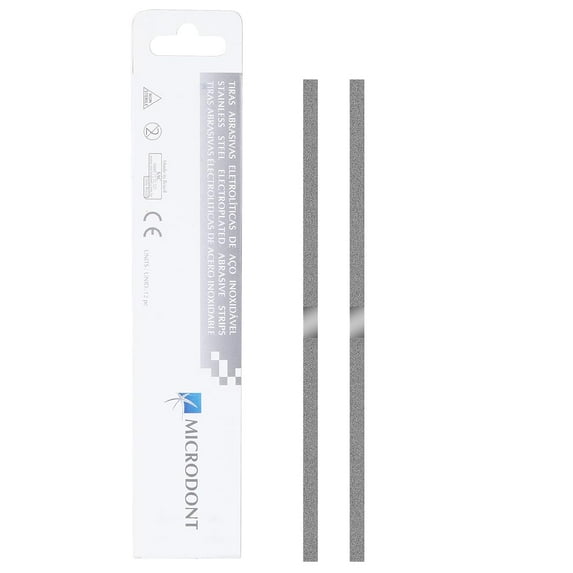 ABPETE Dental Stainless Steel Polishing Strips - Dental Abrasive Stainless Steel Strips Dental Tooth File 4MM Double Side Reusable Dental Care Tools(12pcs)