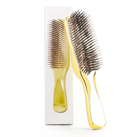 ABPETE Detangling Hair Brush, Dry and Wet Detangler Hair Brush for Women and Men, Massager Scalp Brush for Straight//Long/Fine Hair, Gold