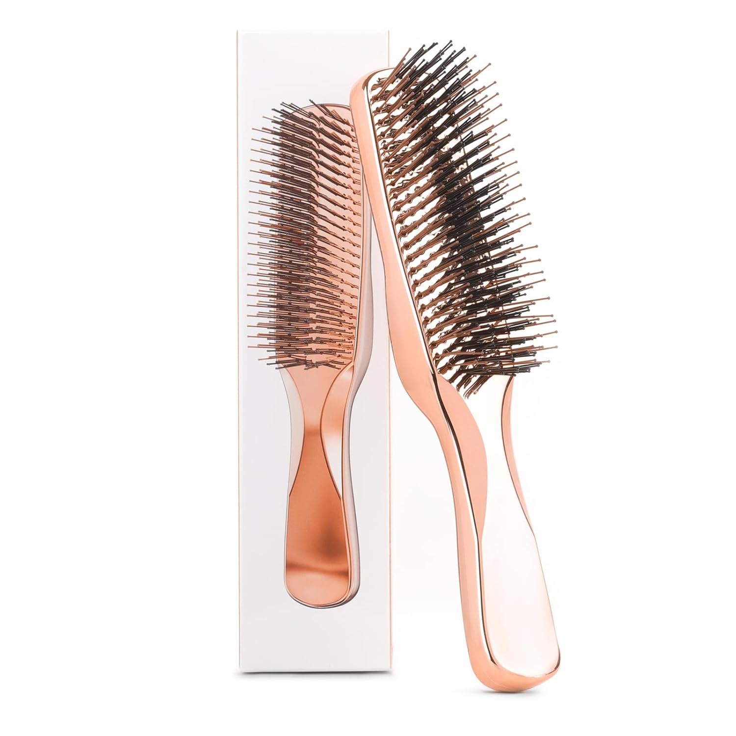 ABPETE Detangling Hair Brush, Dry and Wet Detangler Hair Brush for Women and Men, Massager Scalp Brush for Straight/Long/Fine Hair, Rose Gold