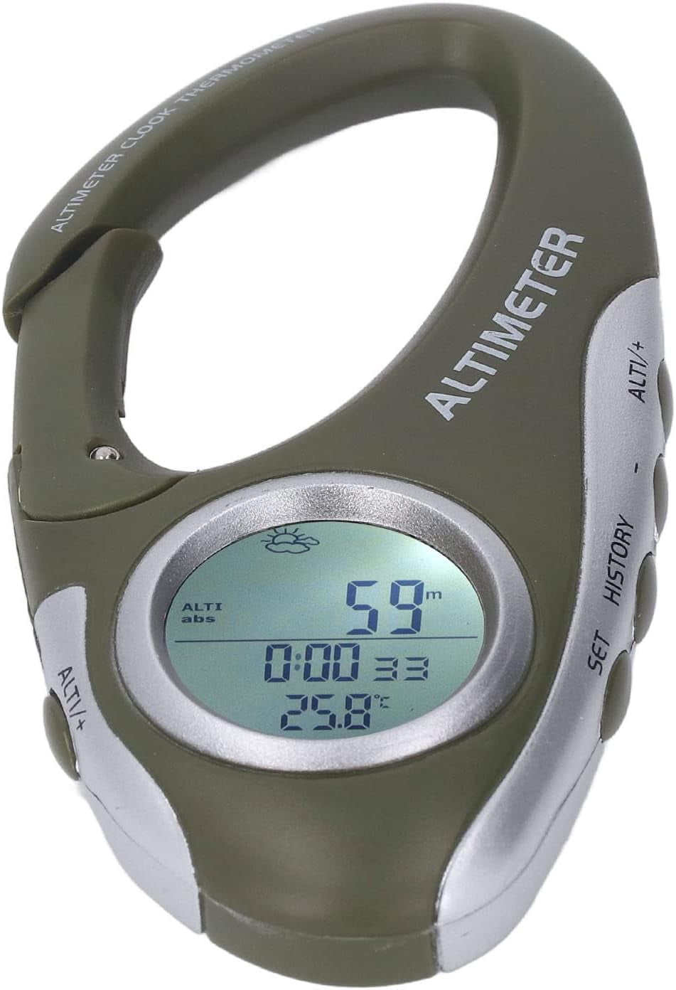 Compact Digital Barometer ABPETE Digital Altimeter Portable Digital Compass Hiking Thermometer ...
