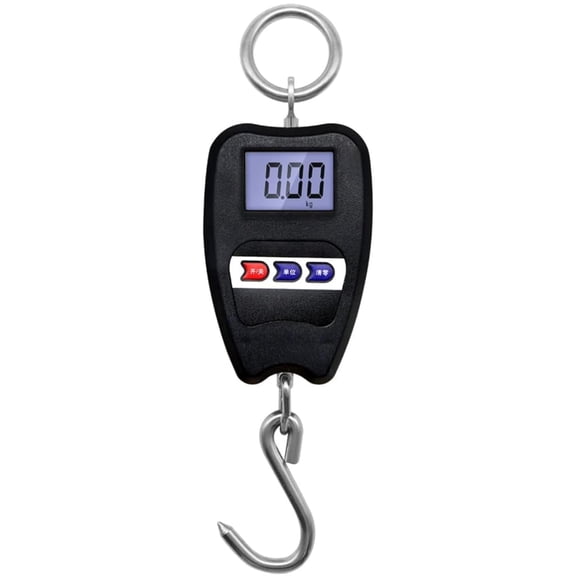 ABPETE Digital Hanging Weight Scale 200kg/440lbs, Industrial Crane Scales, Fish Weighing Scale, LED Display Scale for Fishing,Hunting, Weigh Luggage, Home Farm (Black)
