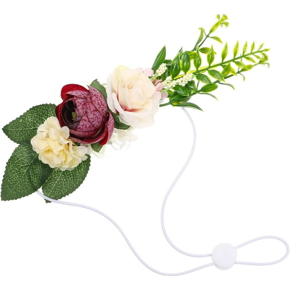 ABPETE Dog Flower Headband Artificial Floral Crown Pet Headwear Natural Wreath for Dog Cats Wedding Decor