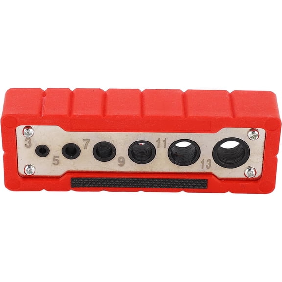ABPETE Drill Guide, Handheld Drill Guide High Speed Steel Woodworking Drilling Locator 3 to 13mm Multifunctional Accurate Drill Bit Guide Drilling Jig for Most Drilling Machines