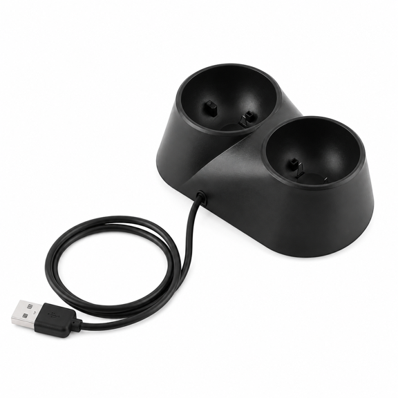 ABPETE Dual Charger Dock Charging Station Stand, for VR Remote Controllers, Exquisite Design, Two Controllers Simultaneously Chcharger Dock