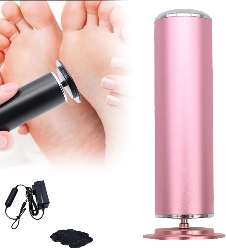 ABPETE Electric Callus Remover for Feet, Professional Adjustable Speed Foot File with Replaceable Sandpaper Discs, 2025 New Portable Foot Callus Remover for Dead Skin,Calluses  (Pink)