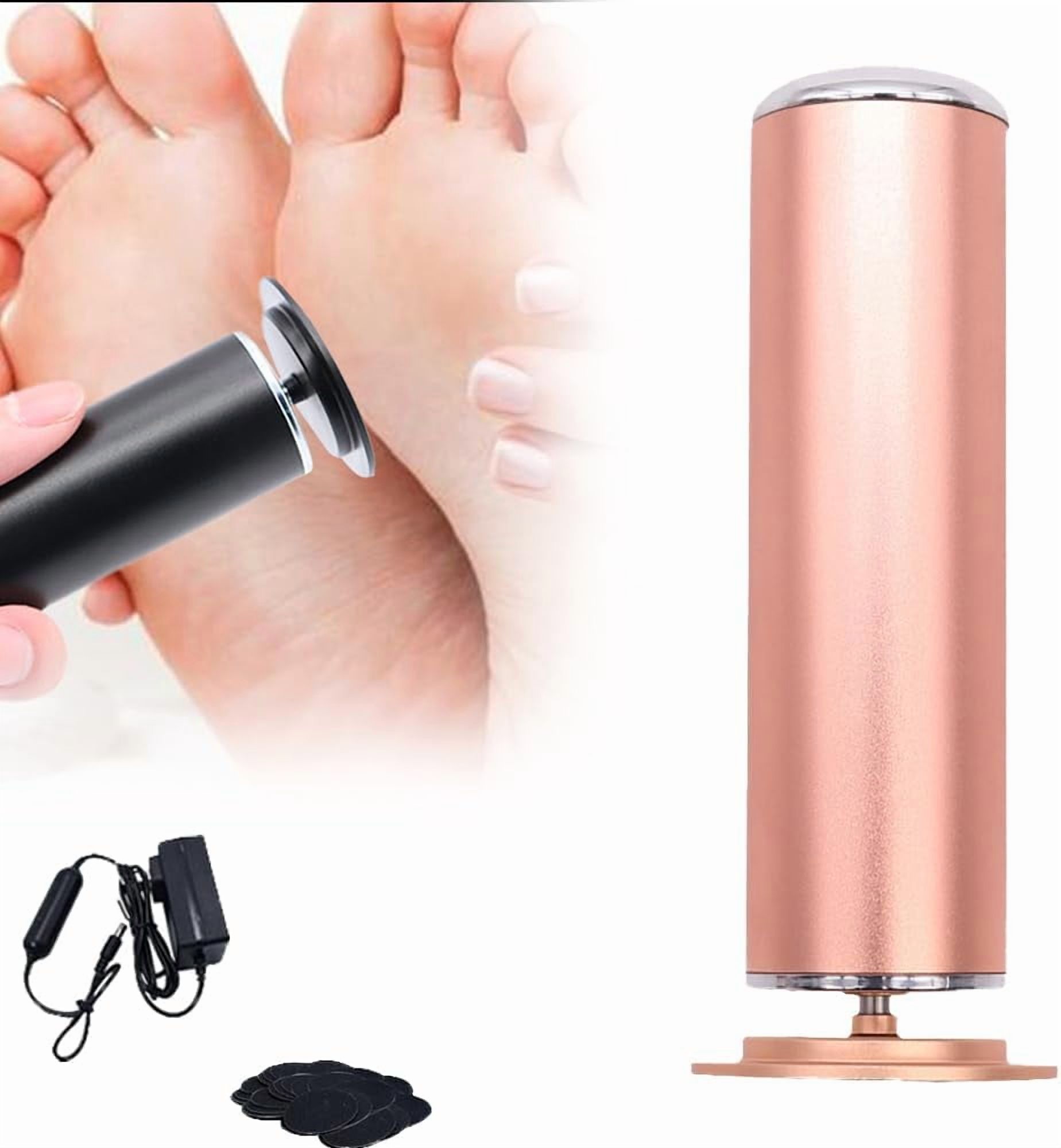 ABPETE Electric Callus Remover for Feet, Professional Adjustable Speed Foot File with Replaceable Sandpaper Discs, 2025 New Portable Foot Callus Remover for Dead Skin,Calluses (Gold)