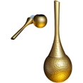 thumbnail image 1 of ABPETE Elegant Toilet Brush Set,Stylish Hammered Design, Durable Handle, Anti-Splash Base, Modern Bathroom Accessories, Easy to Clean & Maintain (Golden), 1 of 9
