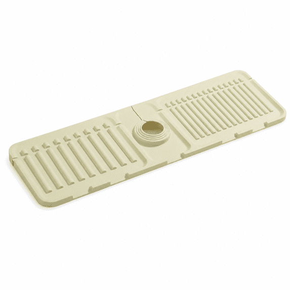 ABPETE Faucet Mat for Kitchen Sink, Beige Silicone Sink Splash Guard ...