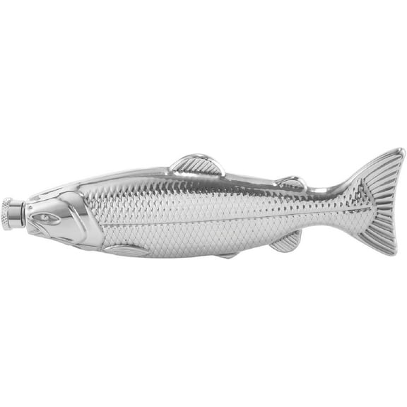 ABPETE Fish-Shape Stainless Steel Hip Flask,5Oz Pocket-Sized Party & Outdoor Flask, Durable Portable Liquor Bottle & Unique Gift