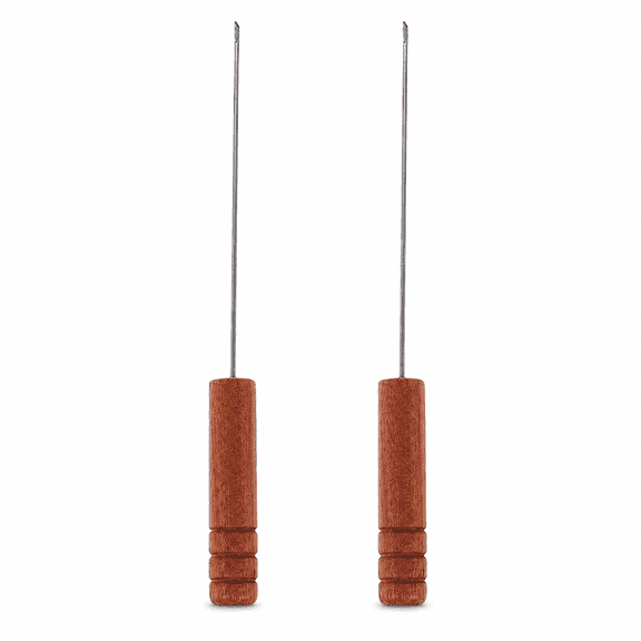 ABPETE Fishing Bait Needle with Nonslip Handle,Worm Threader Tool for Carp Baiting and Fish Hook Maintenance,Compact Stainless Steel Rigging Needle for Freshwater and Saltwater Fishing(2 Pcs)