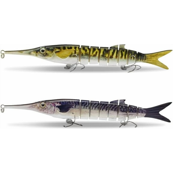 ABPETE Fishing Lures,Multi-Joint Swimbait - Slow-Sinking Hard Bait for Largemouth Bass & Northern Pike, Saltwater Ready with Corrosion-Resistant Hooks