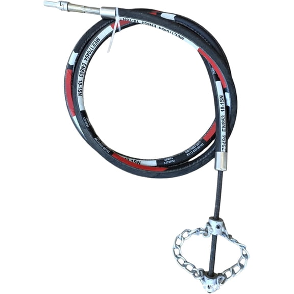 ABPETE Flex Shaft Descaling Tool, 39.37-Inch Rotary Pipeline Cleaning Chain Attachment for Drain and Sewer Maintenance in Toilets, Bathrooms, Kitchens and Restaurants