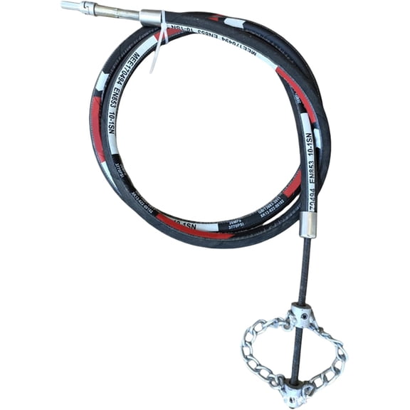 ABPETE Flex Shaft Descaling Tool, Rotary Pipeline Cleaning Chain, Multipurpose Sewer Drill Attachment, 39.37 Inches for Toilet, Bathroom, Kitchen, Garden, Restaurant, Road Maintenance Use