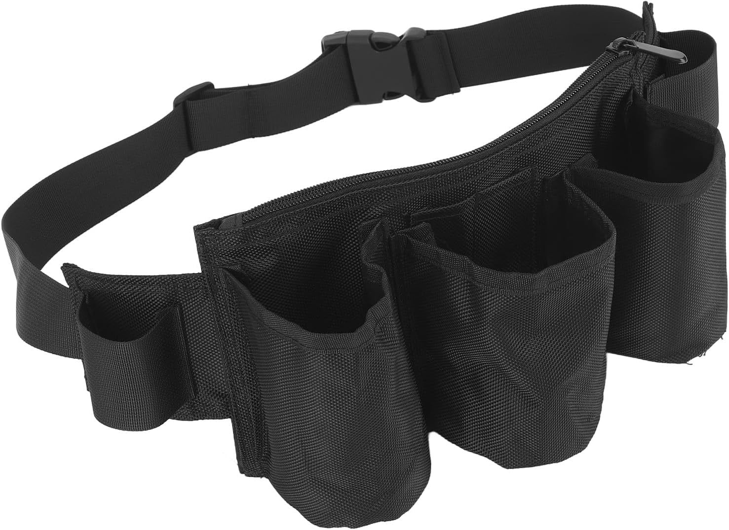 ABPETE Garden Tool Belt, 6 Pockets 2 Straps Waterproof Oxford Fabric Adjustable Gardening Tool Pouch for Family Camping Outdoor,Gardening Tool Waist Bag Belt (black)