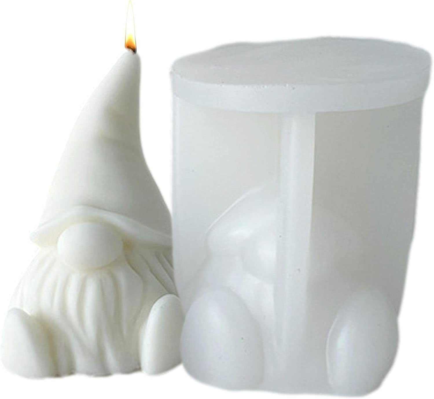 ABPETE Gnomes Silicone Candle Mold, Silicone Molds, Candle Making Moulds, Handmade Dwarf Crafts Sculpture Casting Mold Home Decor