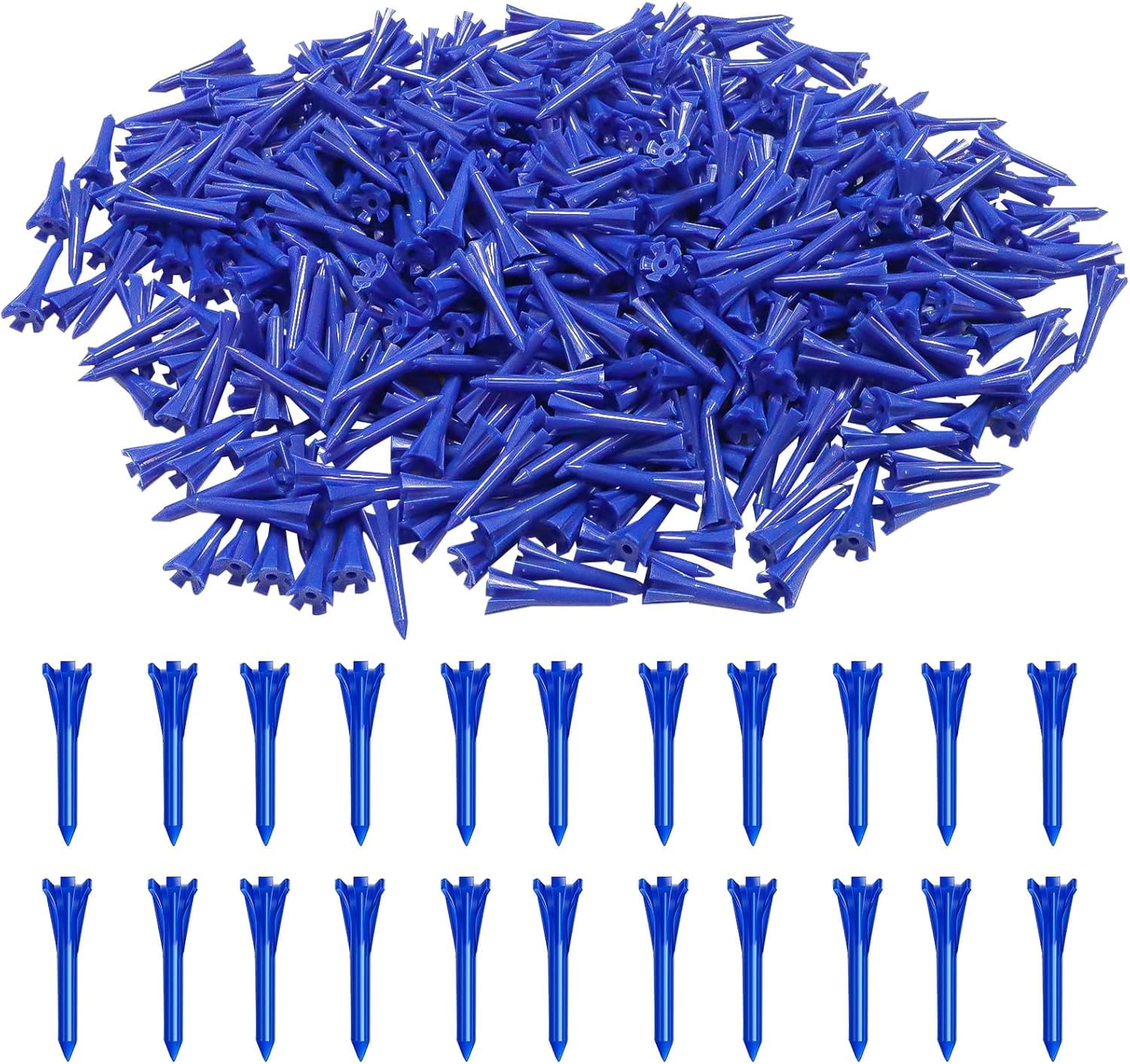 ABPETE Golf Tees Plastic 1 1/2 inch Value 300 Pack, Upgrade More Unbreakable Bulk Stable Reduce Friction Side Spin Tee for Men Women Ladies