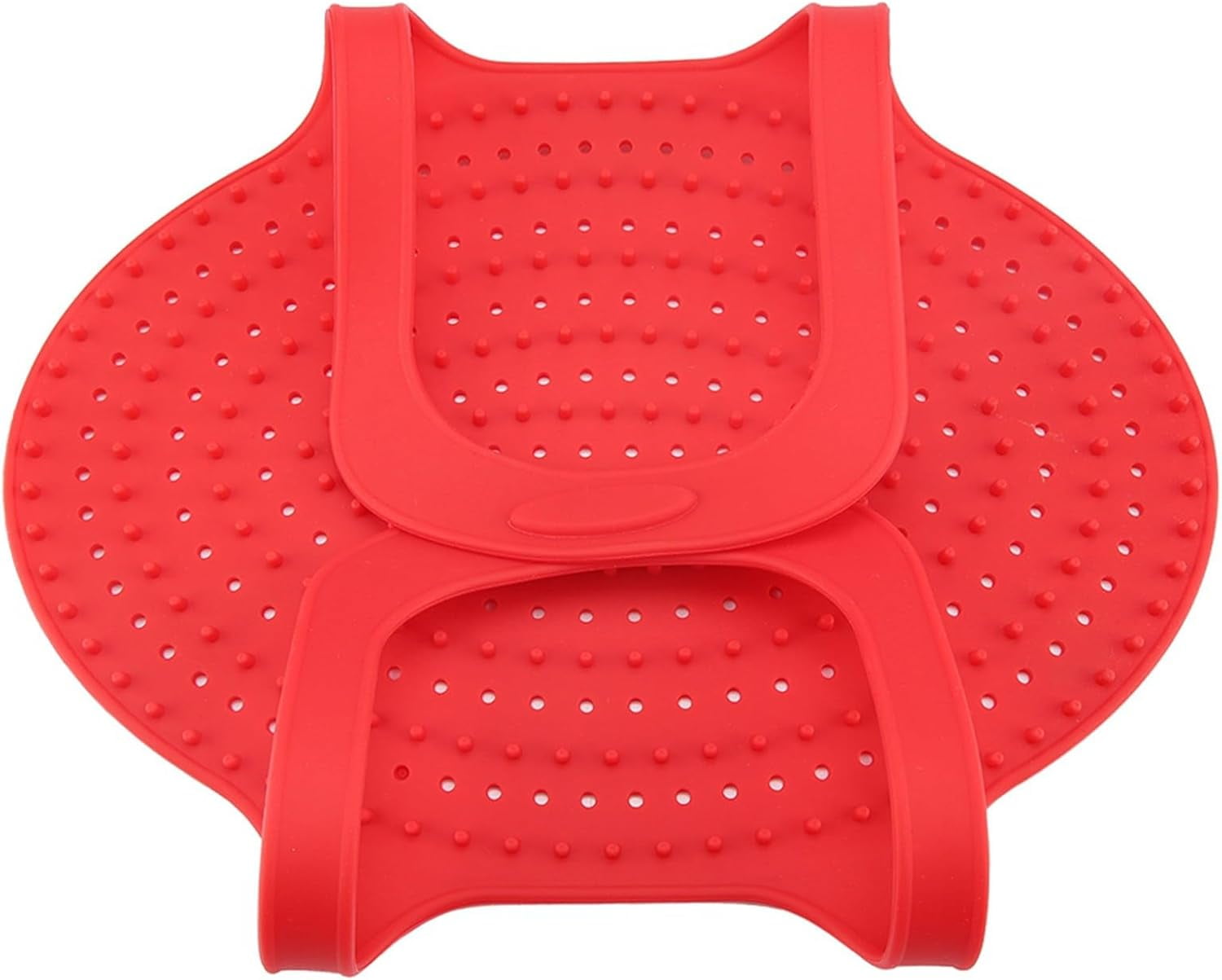ABPETE Heat Resistant Turkey Lifter, Poultry Lifter Turkey Roasting Sling, Oven Baking Mat Silicone Mat Non-Stick Cooker Sling, Multipurpose Cooking Accessory(Red)