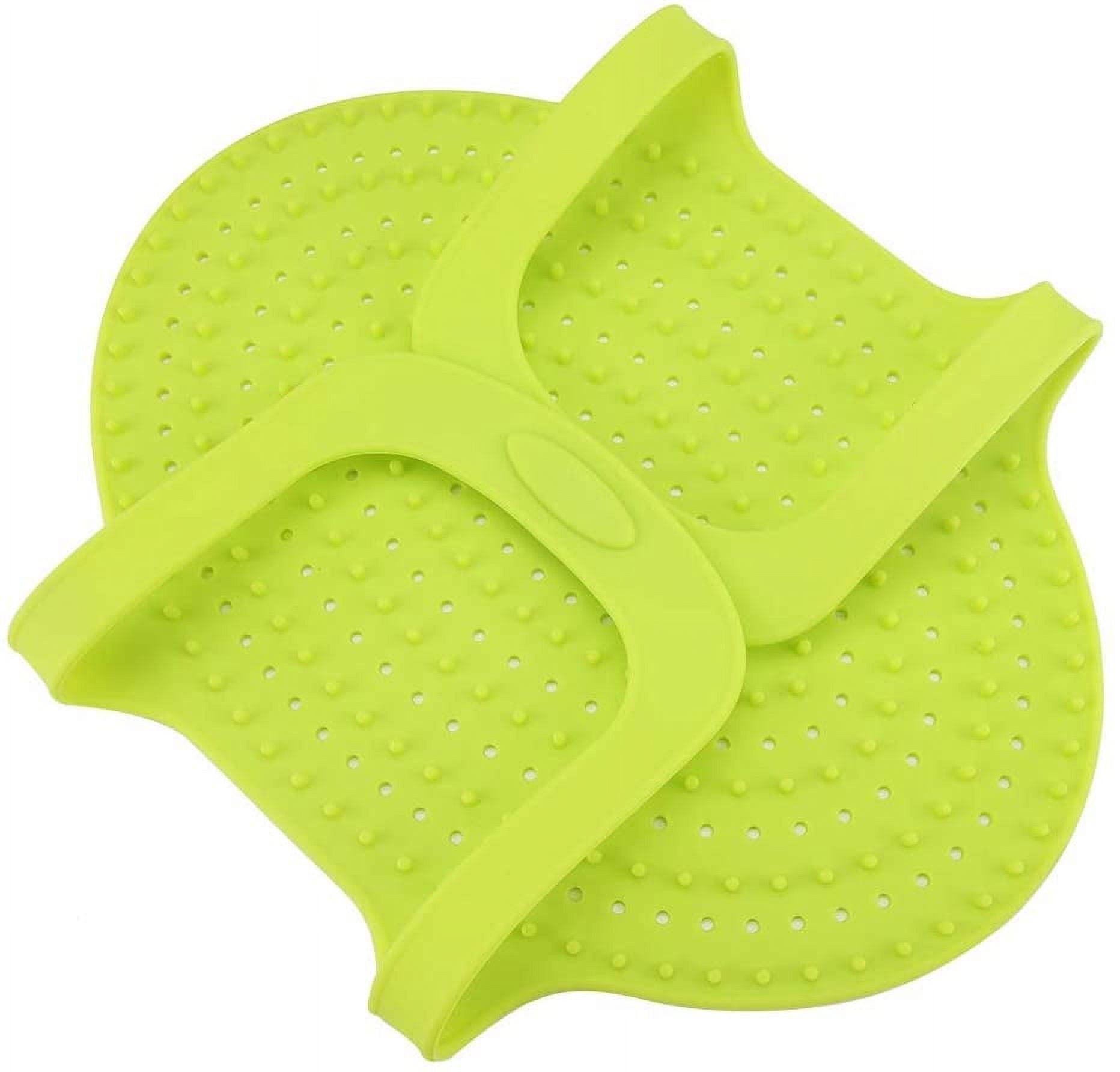 ABPETE Heat Resistant Turkey Lifter, Poultry Lifter Turkey Roasting Sling, Oven Baking Mat Silicone Mat Non-Stick Cooker Sling, Multipurpose Cooking Accessory(Green)