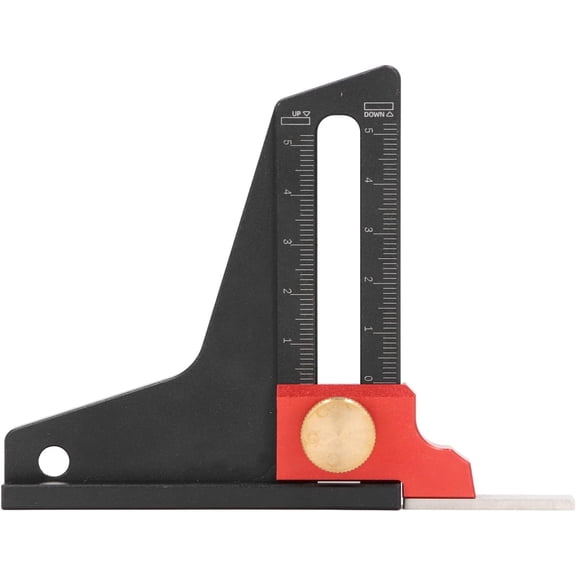 ABPETE Height Woodworking Height Tablesaw Depth Measuring Ruler Gauge, Sturdy Lightweight Aluminum Alloy Scales DIY Woodworking Height Measurement Tool for Saw Table