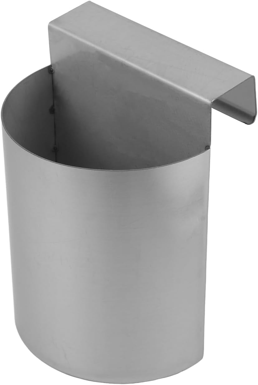 ABPETE Ice Scoop Holder Hanging Organizer Heavy Duty Metal Storage Box for Fridge Shelf, Silver Iron Ice Maker Scooper Storage Box, 6.49 x 4.72 x 3.93 Inch