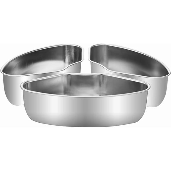 ABPETE Individual Food Steamer Box Tray Set, 3pack Stainless Steel Mini Steamer Cookers Insert Pot Food Holder for Instant Pot n Air Fryer to Quick Prepare Meal