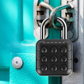 ABPETE Keyless Combination Lock, 6 Digit Password Locker Lock, Aluminum Alloy Code Digital Combo Padlock, Push Button Security Safe Padlock, Outdoor Padlock Lock for Gym Fence School Lockers