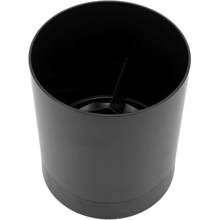 ABPETE Kitchen Cooking Utensil Holder, 360° Rotating Large Utensil Crock 5.7X6.5 Inch Unbreakable For Countertop, For Farmhouse Kitchen Decor With Non Slip Base And Divider(black)