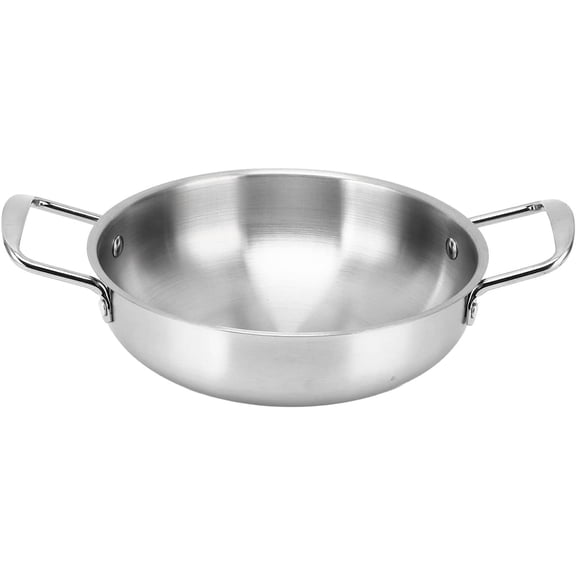 ABPETE Korean Ramen Pot, Stainless Steel Ramen Cooking Pot with Double Handles Korean Ramen Noodle Pot for Soup Noodle Pasta, Compatible with Gas & Induction Cooktops (20cm)