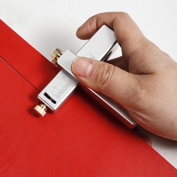 ABPETE Leather Strap Cutter, Aluminium Alloy Leather Strip Cutting Machine, Adjustable Manual Leather Belt Cutter Tool for DIY Leathercraft