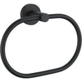 thumbnail image 1 of ABPETE Matte Black Towel Ring, Stainless Steel Modern Swivel Hand Towel Holder for Bathroom Wall, Oval Shape, 1 of 18