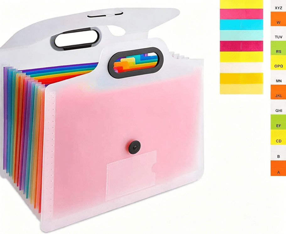 ABPETE Memory Box for Kids,School Years Memory Book Kids Artwork Storage Photo Album with Keepsake Pocket Scrapbook from Preschool Through Pocket for Storage Pictures File Folders (Black)