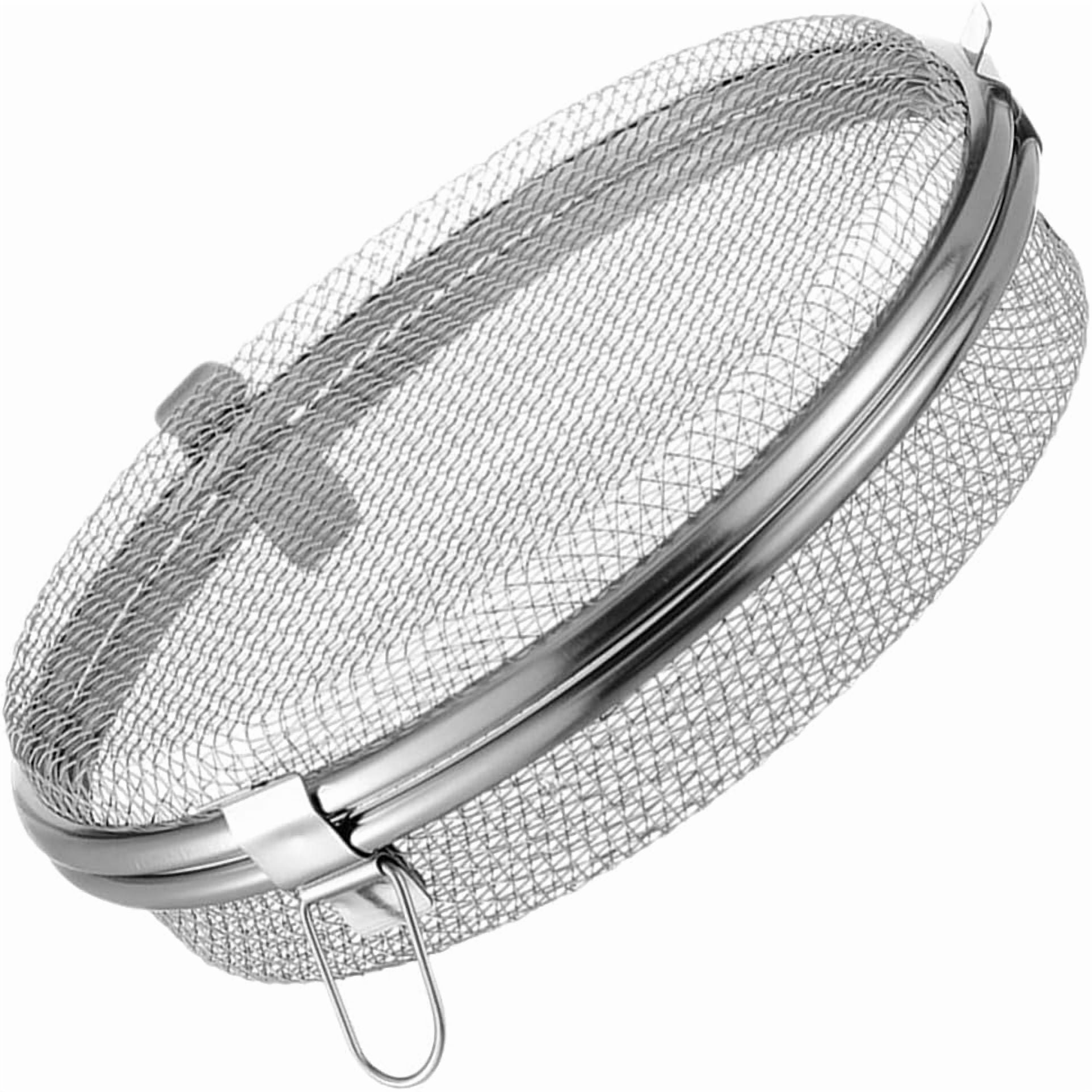 ABPETE Mesh Dishwasher Basket,Silverware & Small Parts Organizer with Drain Holes, Universal Fit for Top/Bottom Rack