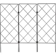 ABPETE Metal Garden Trellis for Climbing Plants, Decorative Plant Trellis Foldable Plants Support Lattice Metal Plant Frame for Climbing Vines Flower Vegetables - 23.6 20.8 inches