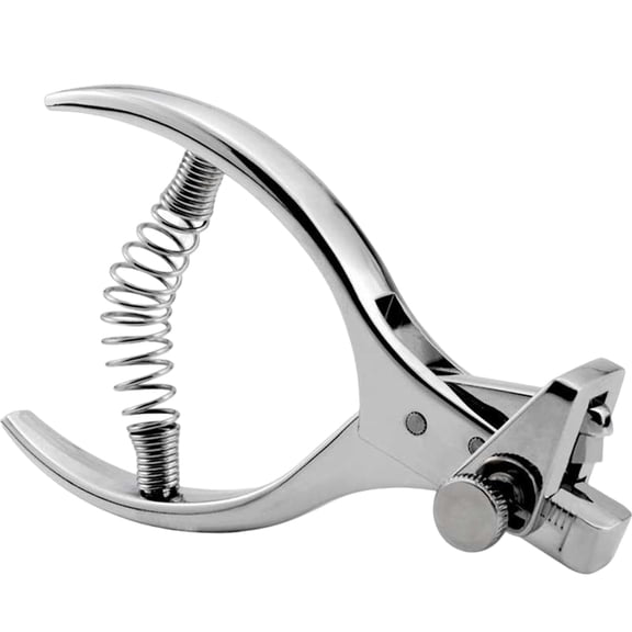 ABPETE Metal Notcher Tool, 2 mm Pattern Notching Pliers with Adjustable Depth Limiter for Fabric, Cardstock, Tags and Sewing Pattern Marking, 4.13 in