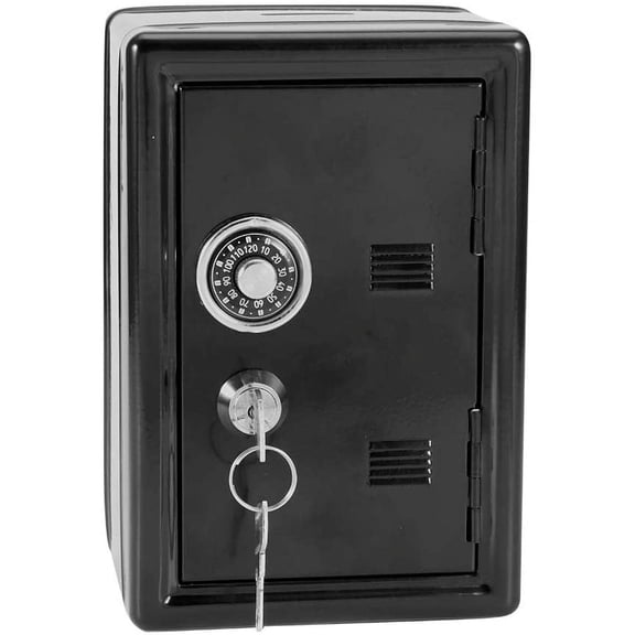 ABPETE Metal Piggy Bank,Mini Safe with Password Code & 2 Keys, Secure Cash Box for Saving, Great Birthday Gift for Boys, Girls.