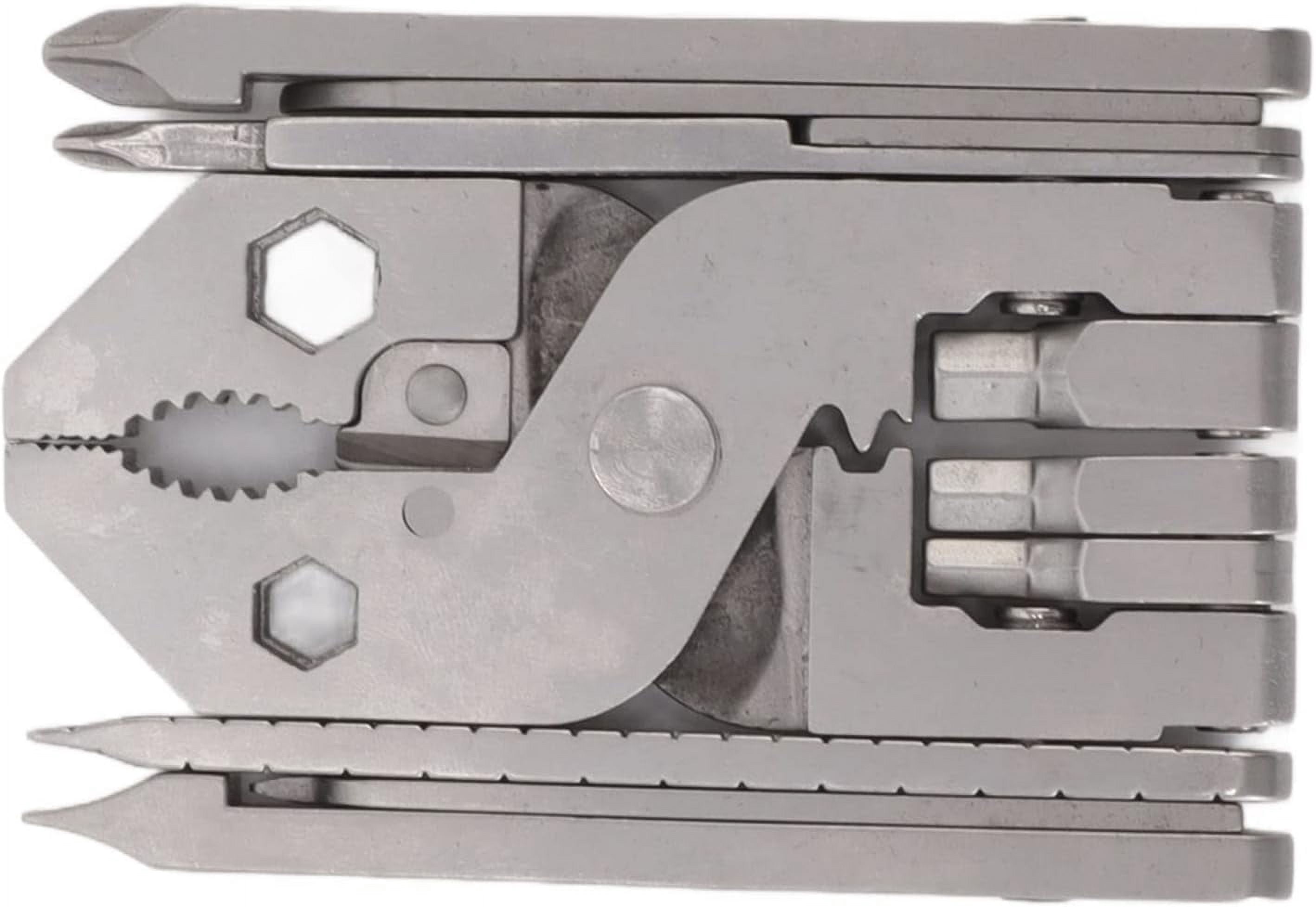 ABPETE Micro Pocket Multitool Cast Steel Pliers, Screwdriver Card Needle Wire Stripper Wrench Portable Folding Tool for Dad