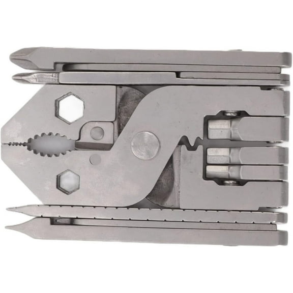 ABPETE Micro Pocket Multitool Cast Steel Pliers, Screwdriver Card Needle Wire Stripper Wrench Portable Folding Tool for Dad