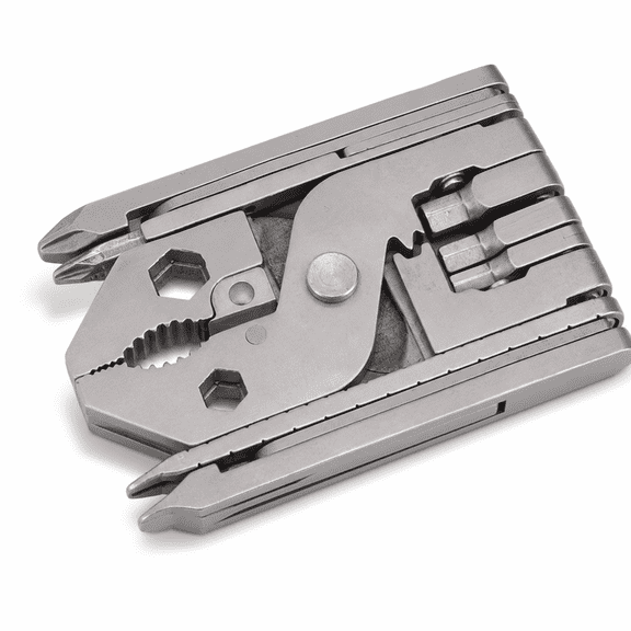 ABPETE Micro Pocket Multitool Cast Steel Pliers, Screwdriver Card Needle Wire Stripper Wrench Portable Folding Tool for Dad