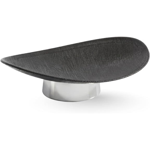 ABPETE Modern Decorative Fruit Bowl,Unique Egg-Shaped Pedestal Centerpiece for Kitchen Counter, Dining Table, Abstract Resin Catchall Key Bowl for Entryway & Chic Coffee Table Decor Gift( 12" )