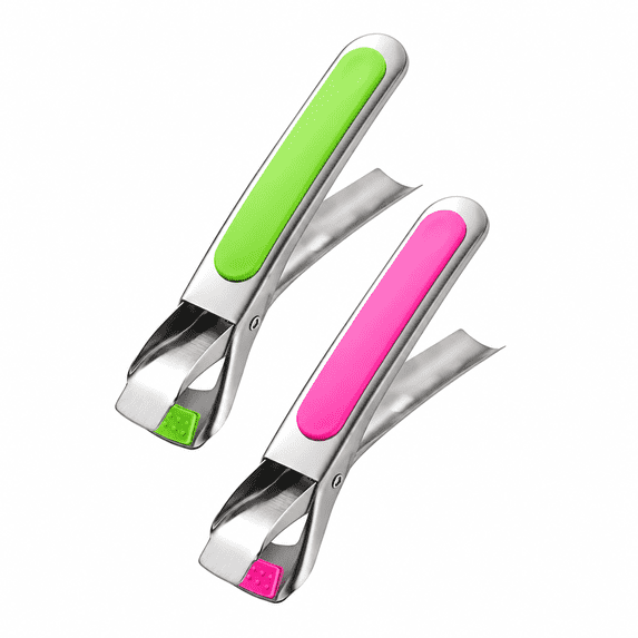 ABPETE Multi-Function Bowl Clip, 2025 New Heat-Resistant Stainless Steel Bowl Pan Gripper, Anti-Scald Bowl Holder for Kitchen (Pink+Green)