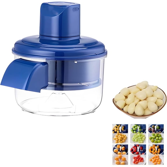 ABPETE New Electric Grape Peeling Machine,Automatic Garlic & Grape Peeler,One-click Peeling Machine for Elderly,Rechargeable Small Commercial Peelers Skinning Tool for Fruit (Blue)