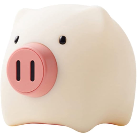 ABPETE Night Light Pig Shape Kids Night Lamp Warm White Rechargeable Bedside Light