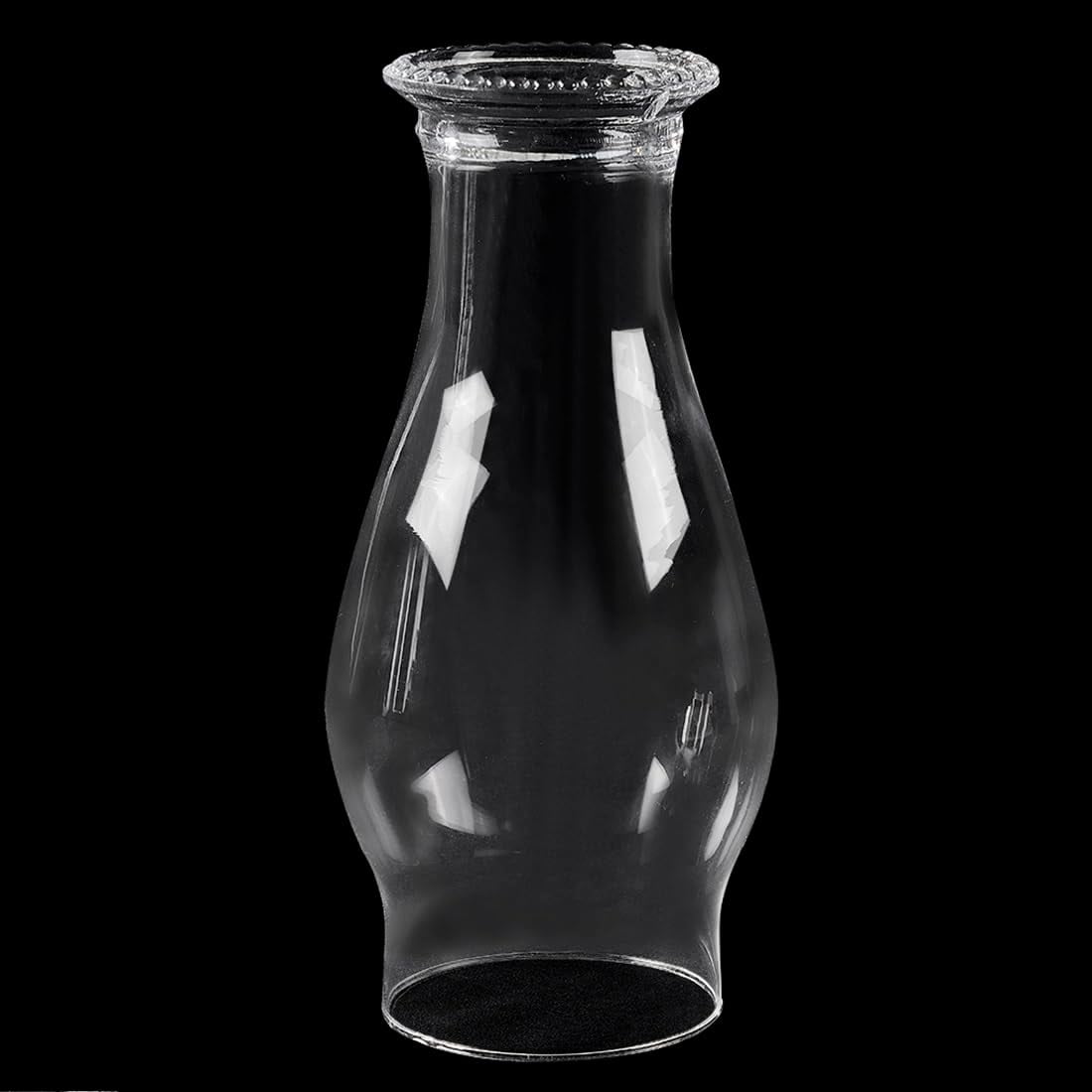 ABPETE Oil Lamp Chimney Replacement,3 Inch x 8 Inch Kerosene Lamp Globe,Clear Glass Oil Lamp Globe, Crimped Top Hurricane Lamp Shade Cover,Glass Chimney for Oil Lamps(1 Pack)